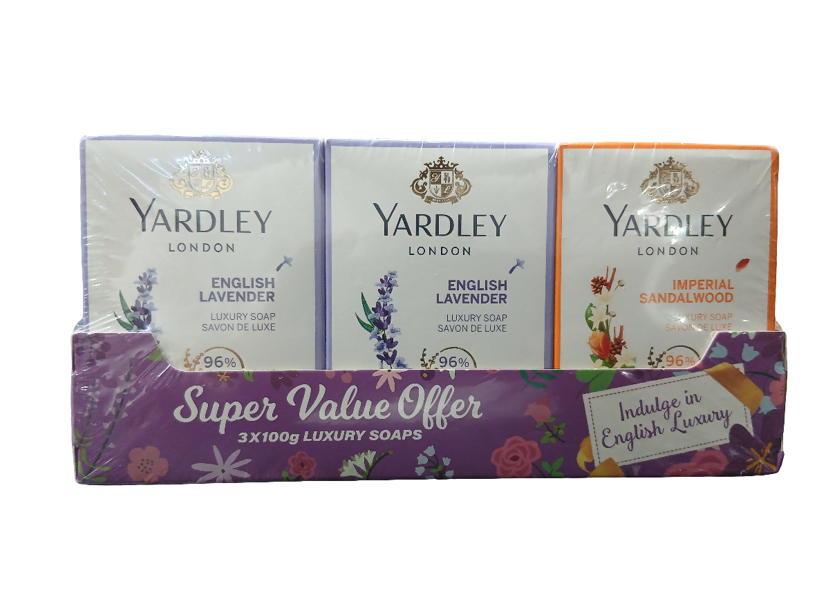 YARDLEY LONDON SOAP SUPER VALUE PACK 3X100GM
