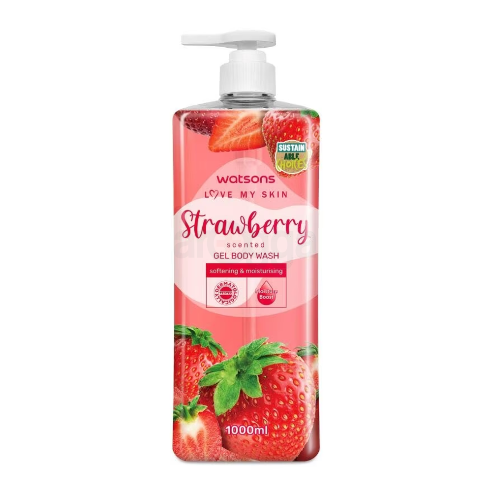 Watsons Love My Skin Strawberry Hydrating Body Wash Softens, Moisturizes & Refreshes